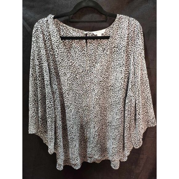 Boutique+ Animal Print Blouse Size 2X - Picture 1 of 12